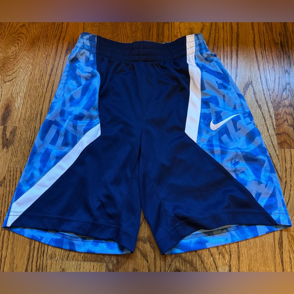 Nike Navy and Light Blue Sports Shorts